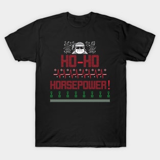 Ho Ho Horsepower Christmas Santa Piston Rod Funny Holiday Xmas T-Shirt